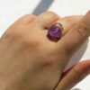 Lila Amethyst Silberring für Damen Damle