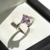 Lila Amethyst Silberring für Damen Sara