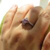 Lila Amethyst Silberring für Damen Sara