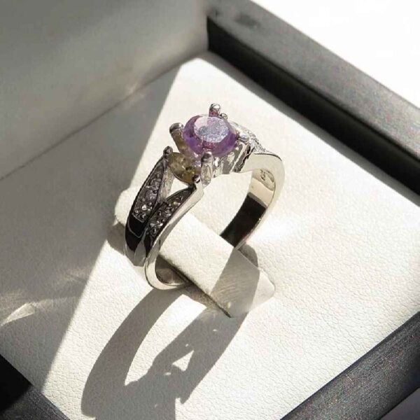 Lila Amethyst Silberring für Damen Sanaz