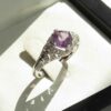 Lila Amethyst Silberring für Damen Sahar
