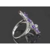 Lila Amethyst Silberring für Damen Schmetterling