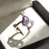 Lila Amethyst Silberring für Damen