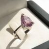 Lila Amethyst Silberring für Damen Ashk