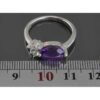 Lila Amethyst Silberring für Damen Mehrnaz
