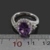 Lila Amethyst Silberring für Damen Prinzessin
