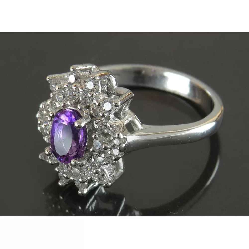 Lila Amethyst Silberring für Damen Sarvenaz