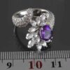 Lila Amethyst Silberring für Damen Ashrafi