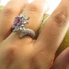 Lila Amethyst Silberring für Damen Ashrafi
