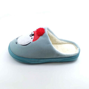 Weiche blaue Hausschuhe für Damen Modell Penguin