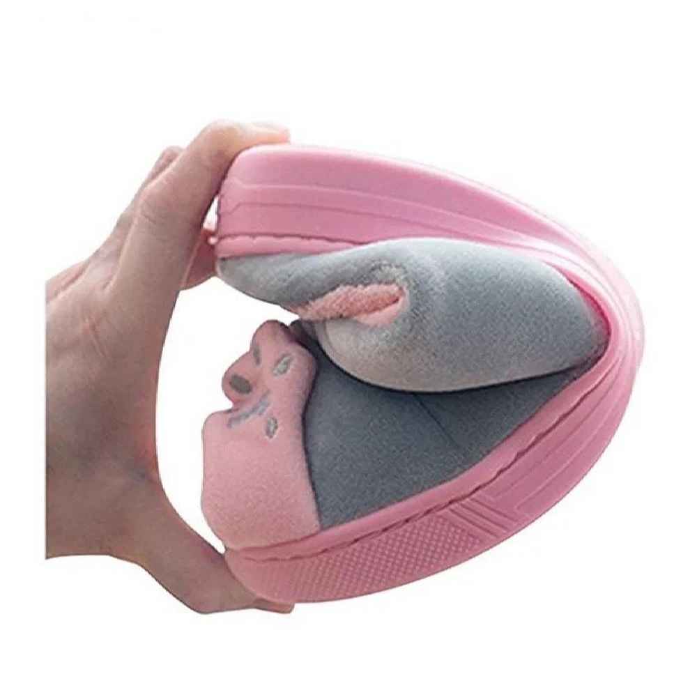 Weiche Plüschhausschuhe für Damen Modell Cat