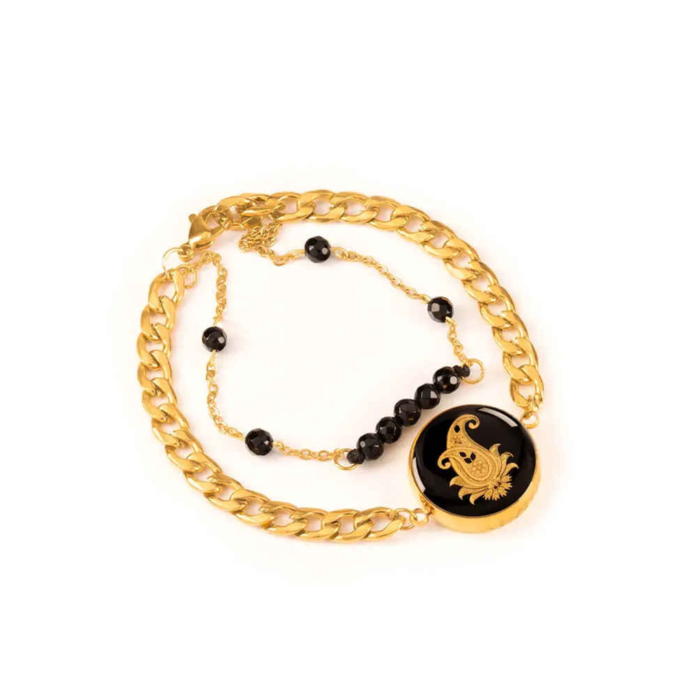 Persisches Perlenarmband für Damen – Paisley Modell