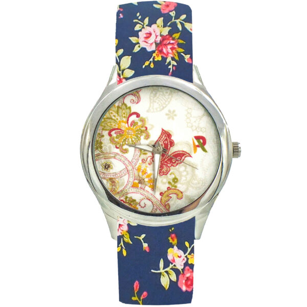 Damen Florale Liberty Bohemian Stoffband-Uhr – Butterfly