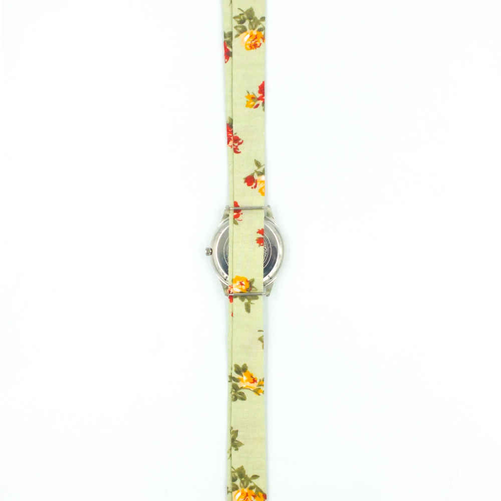 Damen Florale Boho Stoffband-Uhr – Persische Kalligraphie Nashavad Fash