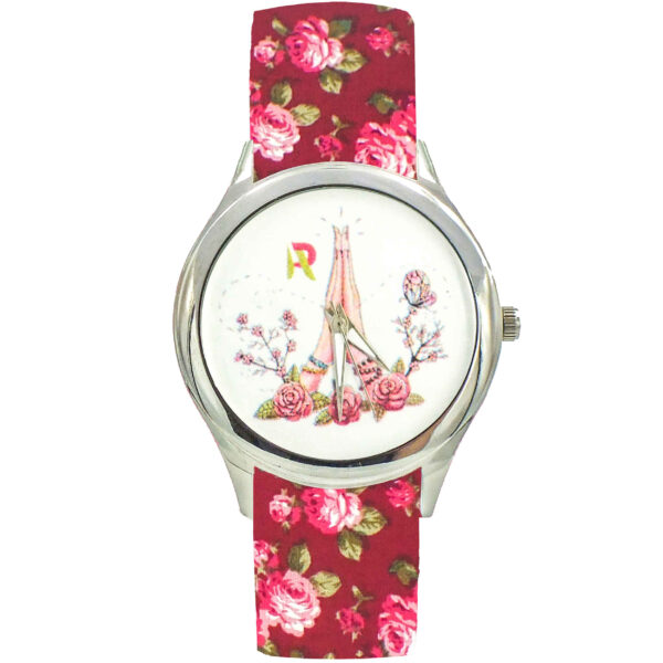 Damen Florale Liberty Boho Stoffband-Uhr – Yadegar