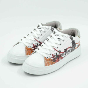 Graffiti-Print Sneakers – Damenchic Freizeitschuhe Modell Adams