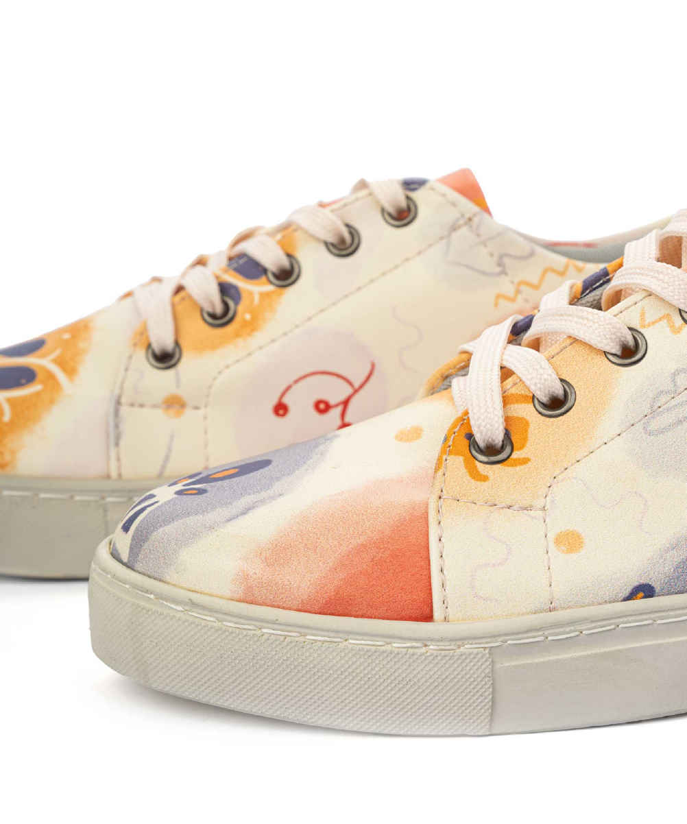 Graffiti-Print Sneakers – Damenchic Freizeitschuhe Modell Alice