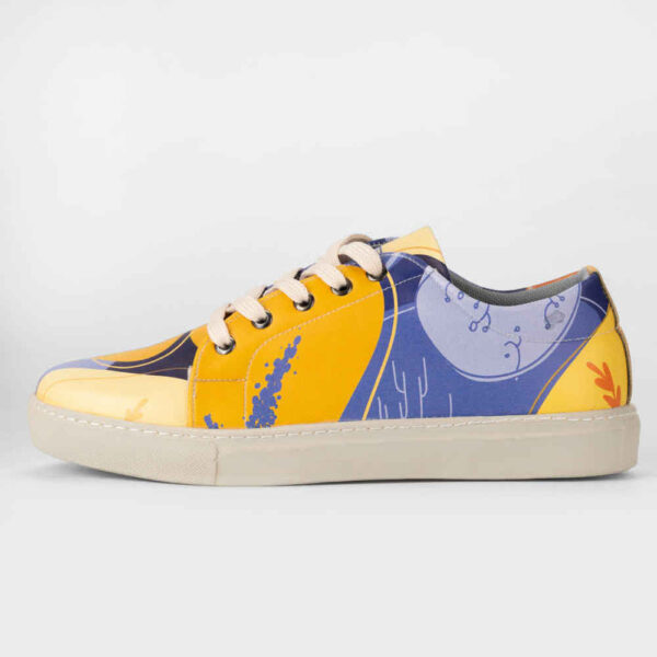 Graffiti-Print Sneakers - Damenchic Freizeitschuhe Modell Dream