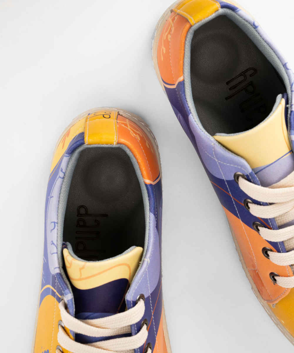 Graffiti-Print Sneakers – Damenchic Freizeitschuhe Modell Dream