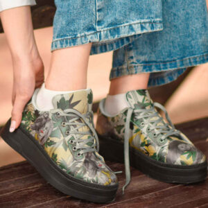 Graffiti-Print Sneakers – Damenchic Freizeitschuhe Modell Elina