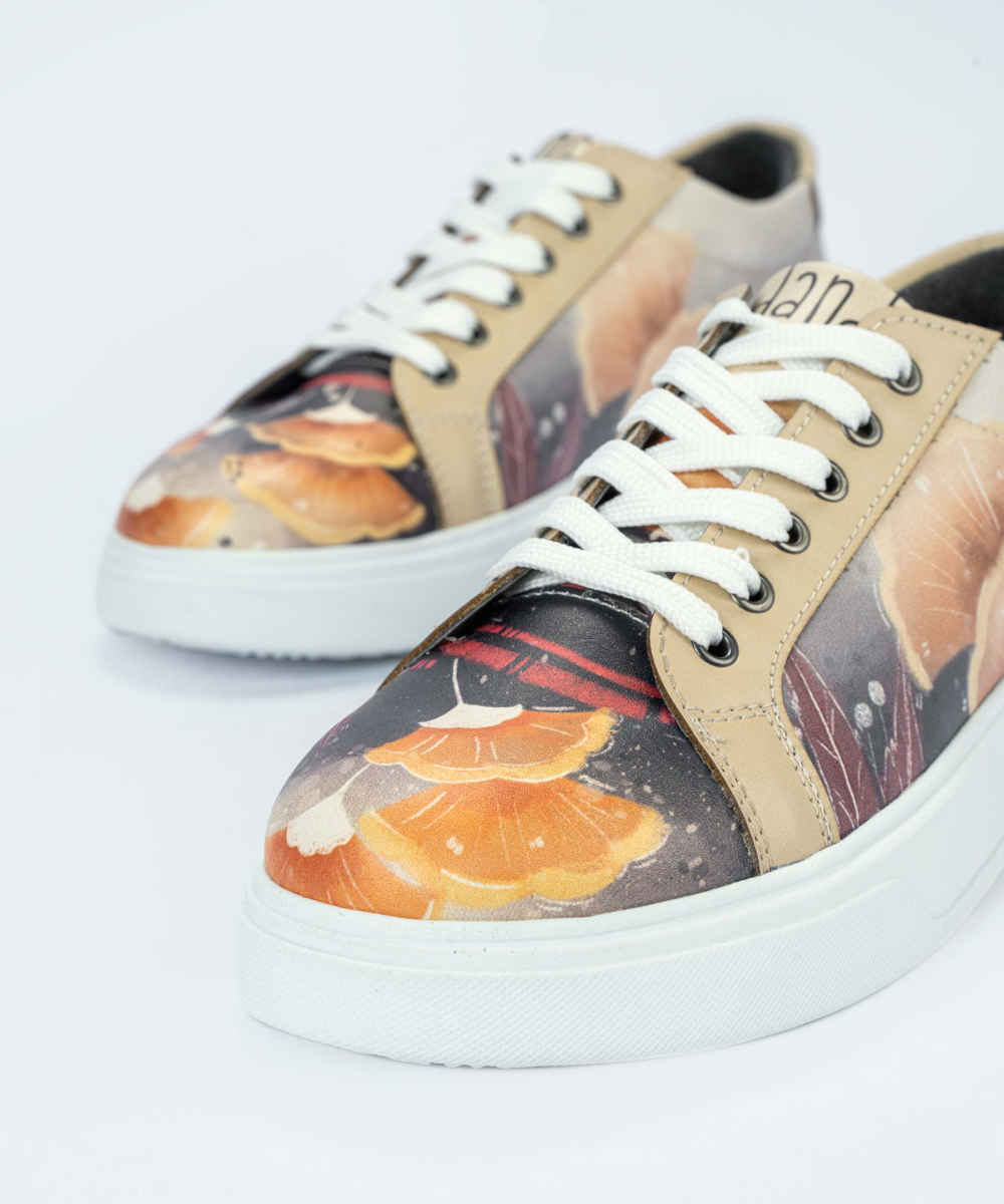 Graffiti-Print Sneakers – Damenchic Freizeitschuhe Modell Fantasy