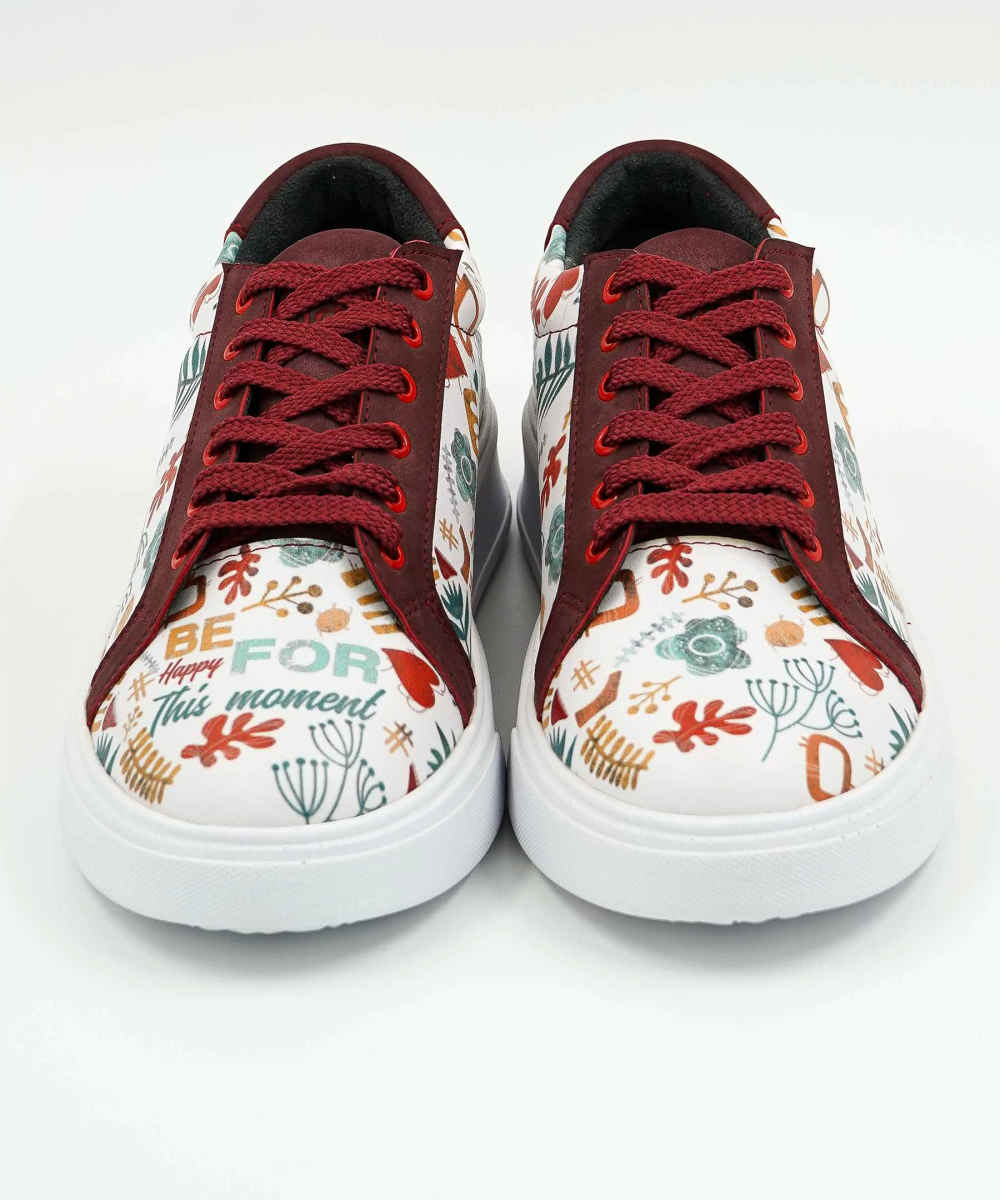Graffiti-Print Sneakers – Damenchic Freizeitschuhe Modell Gmoment