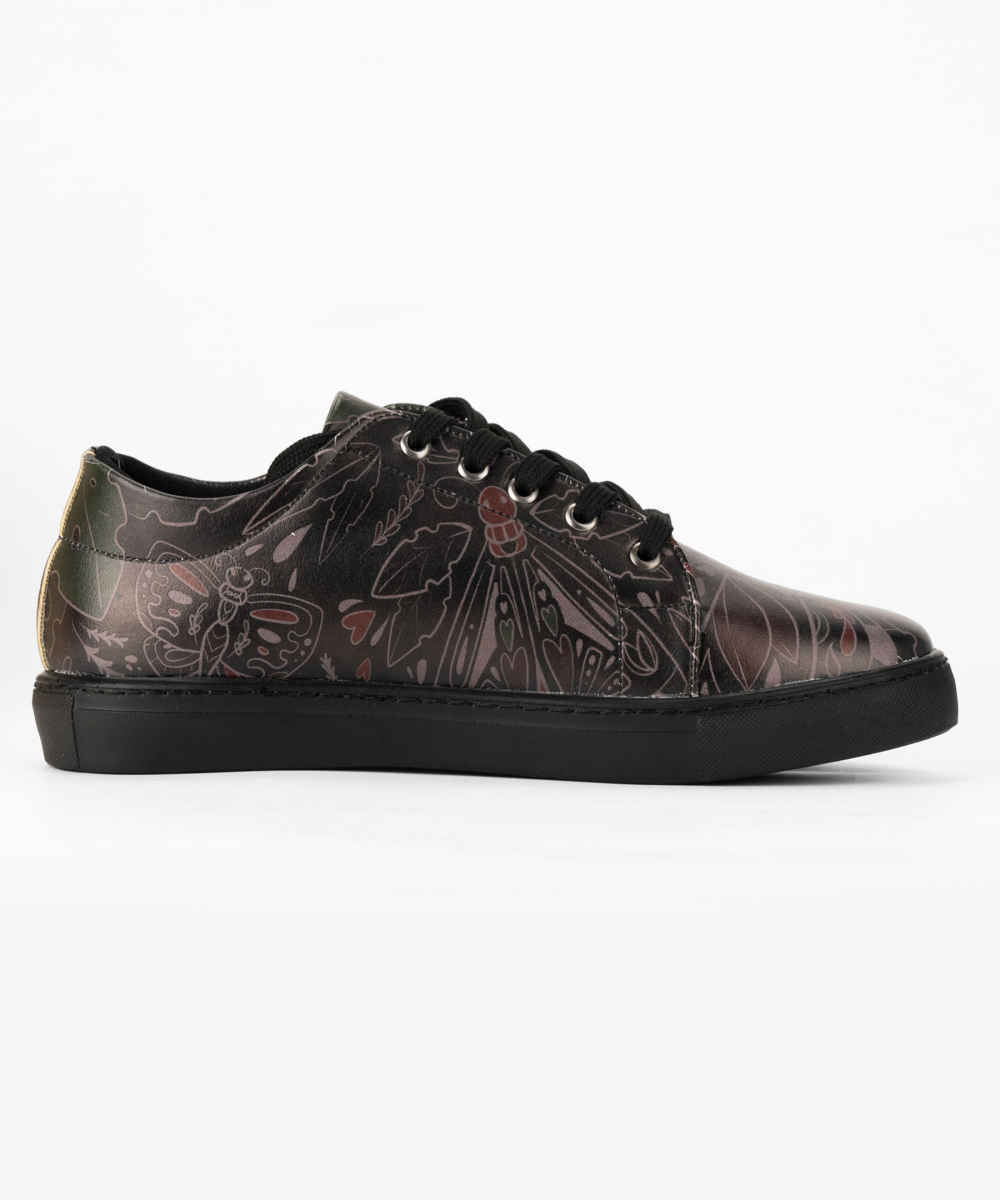 Graffiti-Print Sneakers – Damenchic Freizeitschuhe Modell Javan