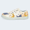 Graffiti-Print Sneakers - Damenchic Freizeitschuhe Modell Kangaroo