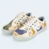 Graffiti-Print Sneakers - Damenchic Freizeitschuhe Modell Kangaroo