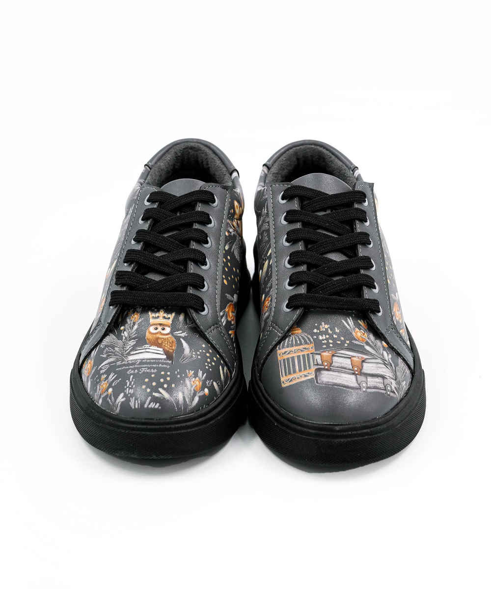 Graffiti-Print Sneakers – Damenchic Freizeitschuhe Modell Nature