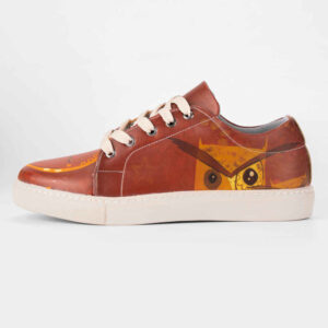 Graffiti-Print Sneakers – Damenchic Freizeitschuhe Modell Owl