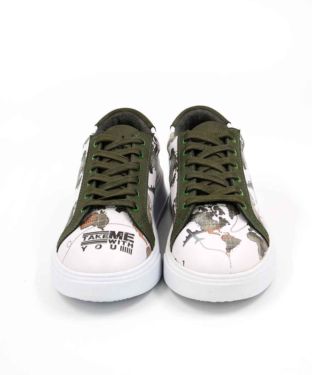 Graffiti-Print Sneakers – Damenchic Freizeitschuhe Modell Rana