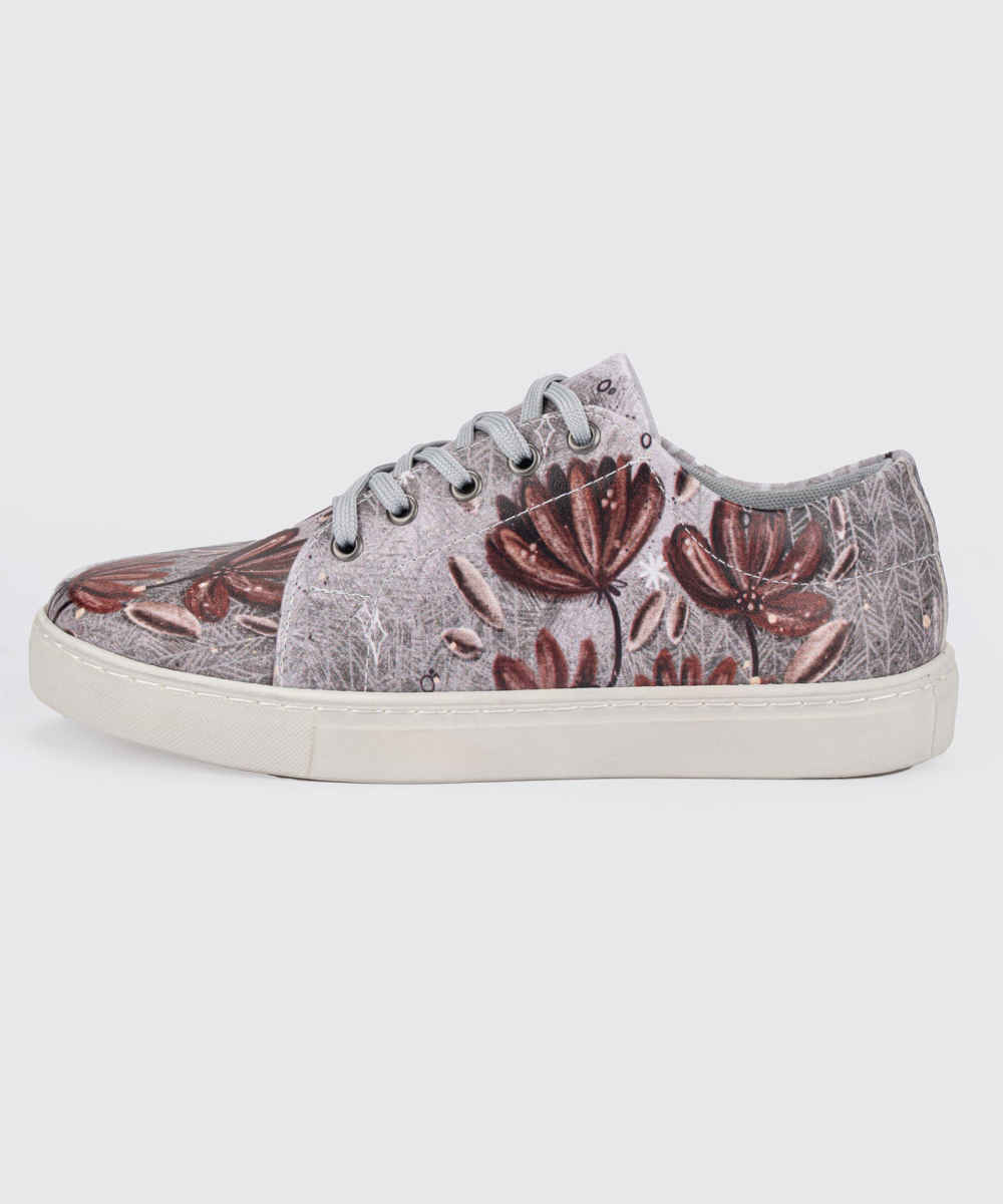 Graffiti-Print Sneakers – Damenchic Freizeitschuhe Modell Shoka