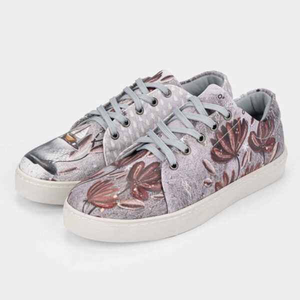 Graffiti-Print Sneakers - Damenchic Freizeitschuhe Modell Shoka