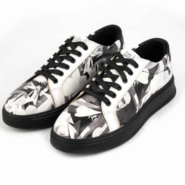 Graffiti-Print Sneakers - Damenchic Freizeitschuhe Modell Vala