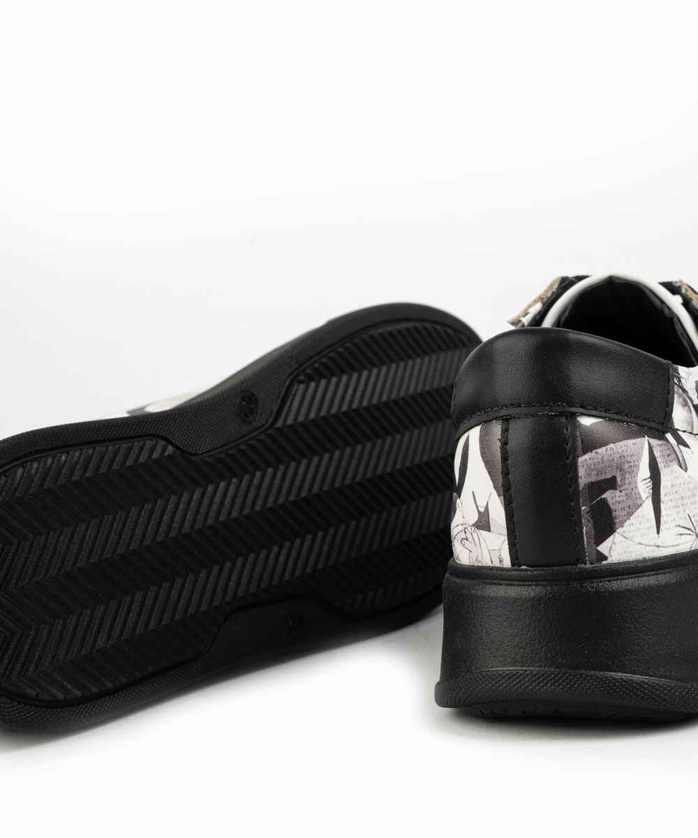 Graffiti-Print Sneakers – Damenchic Freizeitschuhe Modell Vala