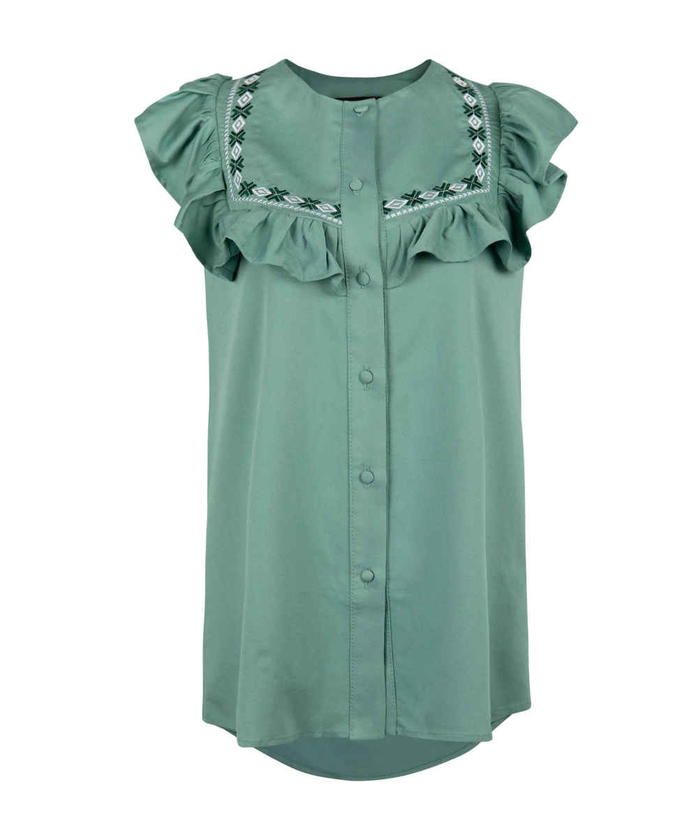 Damen Kurzarm Hemd Modell Bornos