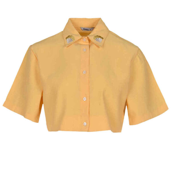 Damen Kurzarm Besticktes Hemd Modell Luna