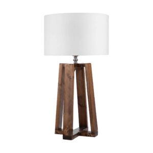 Akzent Holz-Tischlampe Handgefertigt Plus