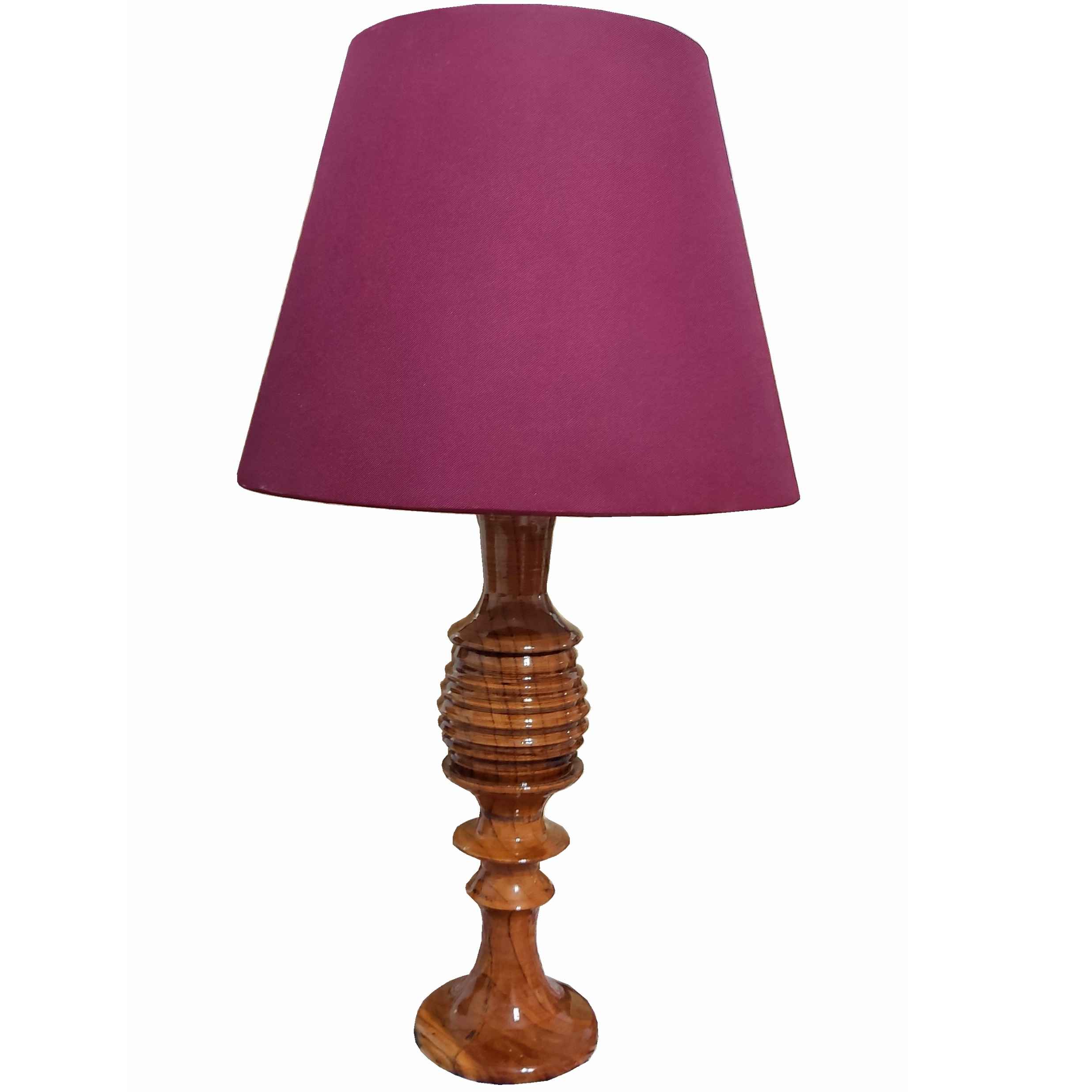 Akzent Holz-Tischlampe Handgefertigt Zereshki