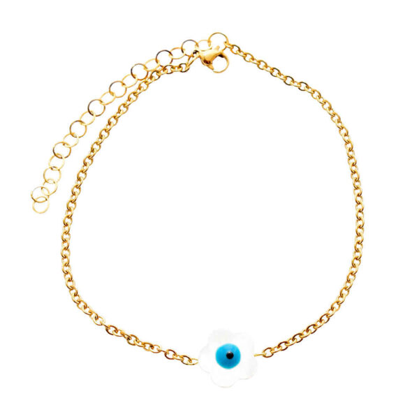 Stahl Cheshm Nazar Fußkette Modell Sadafi