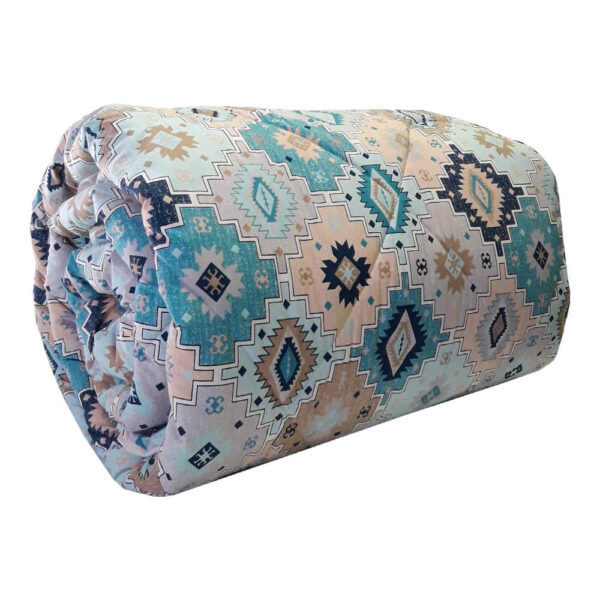 Persische Korsi-Decke – Dick, schwer und warm, Doppelgröße Türkis