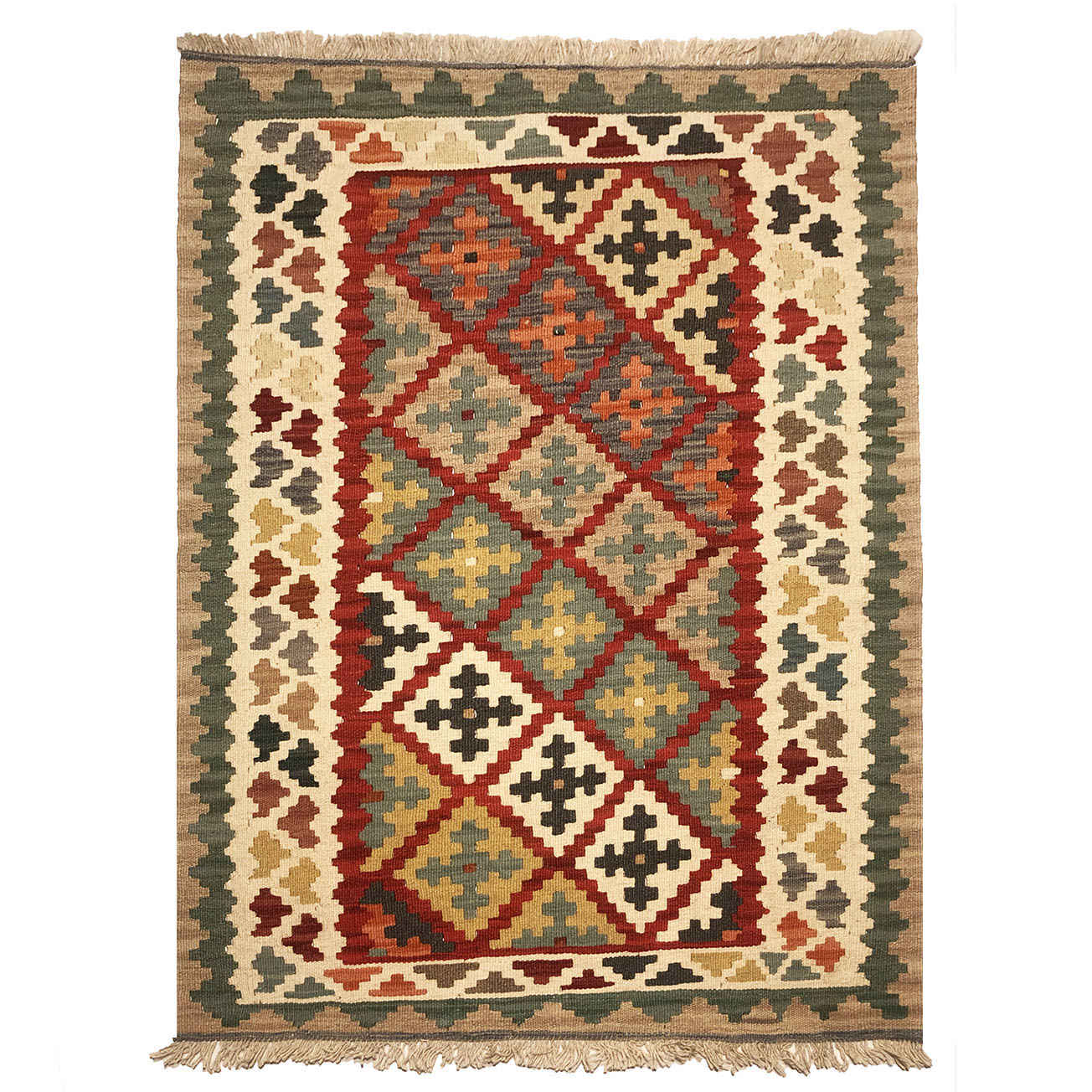 Persischer Woll Kelim Teppich traditionell handgewebt Modell Hordis