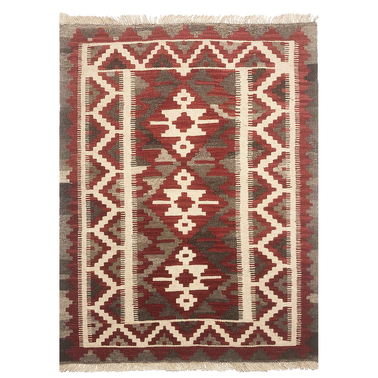 Persischer Woll Kelim Teppich traditionell handgewebt Modell Parvane