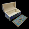 Handgefertigte Knochen-Schmuckbox mit persisch inspiriertem Taher-Muster