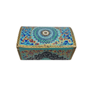 Handgefertigte Knochen-Schmuckbox mit persisch inspiriertem Tazhib-Muster