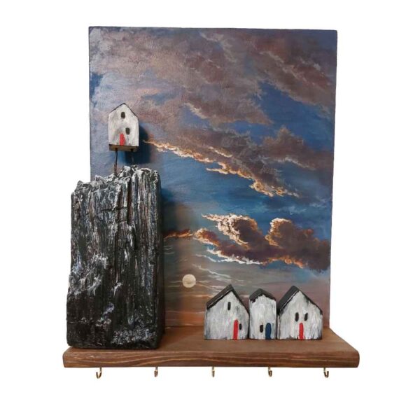 Dekorativer Wandschlüsselhalter im Cottage-Design