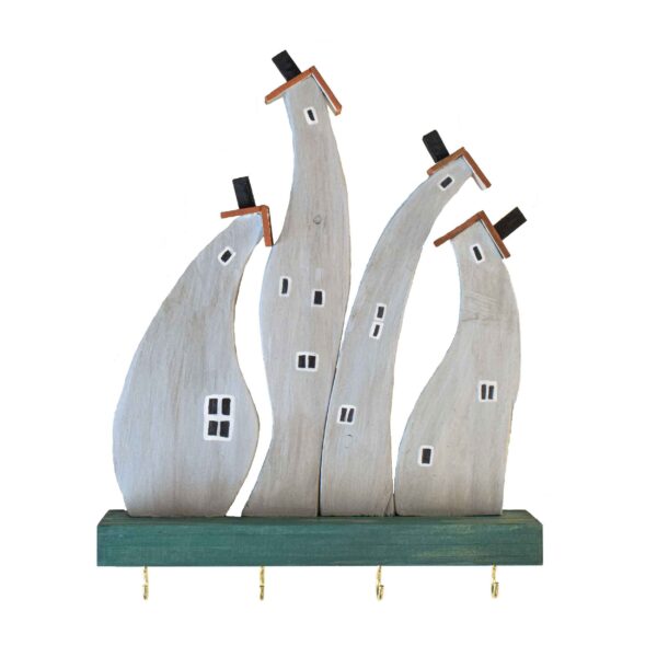 Dekorativer & handgefertigter Wandschlüsselhalter im Cottage-Design