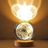 Kristallkugel Lampe Weltraum Nachttischlampe Erde