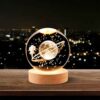 Kristallkugel Lampe Fantasie Nachttischlampe Mond & Mädchen